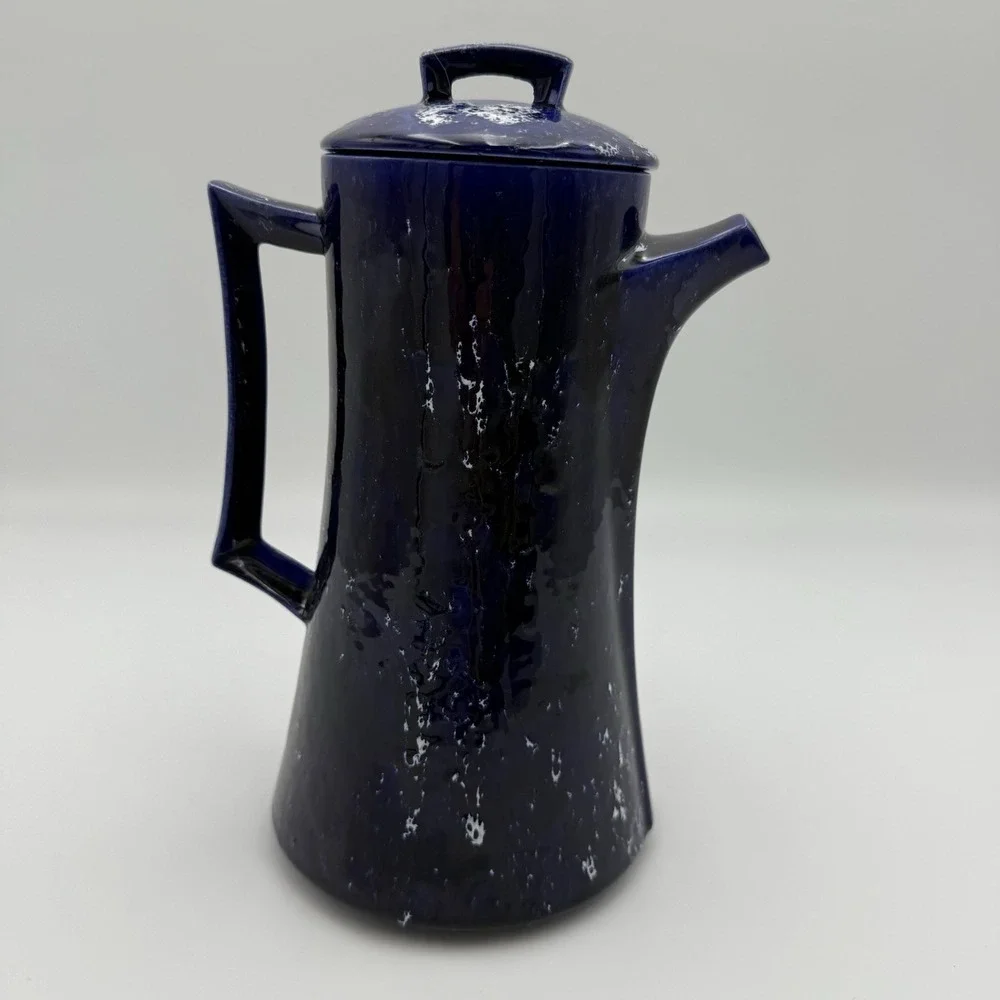 Vintage ARNEL's Splatter‎ Pitcher Blue Splatter Design Cottagecore Kitchen Decor